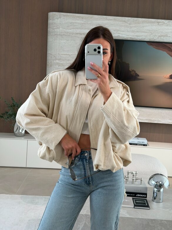 Bomberka Urban Muse II sztruksowa jasnobeżowa