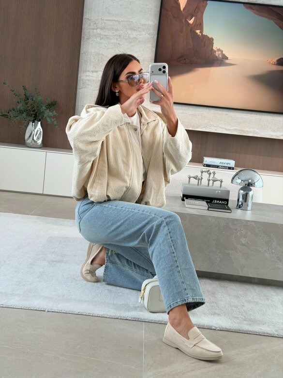 Bomberka Urban Muse II sztruksowa jasnobeżowa