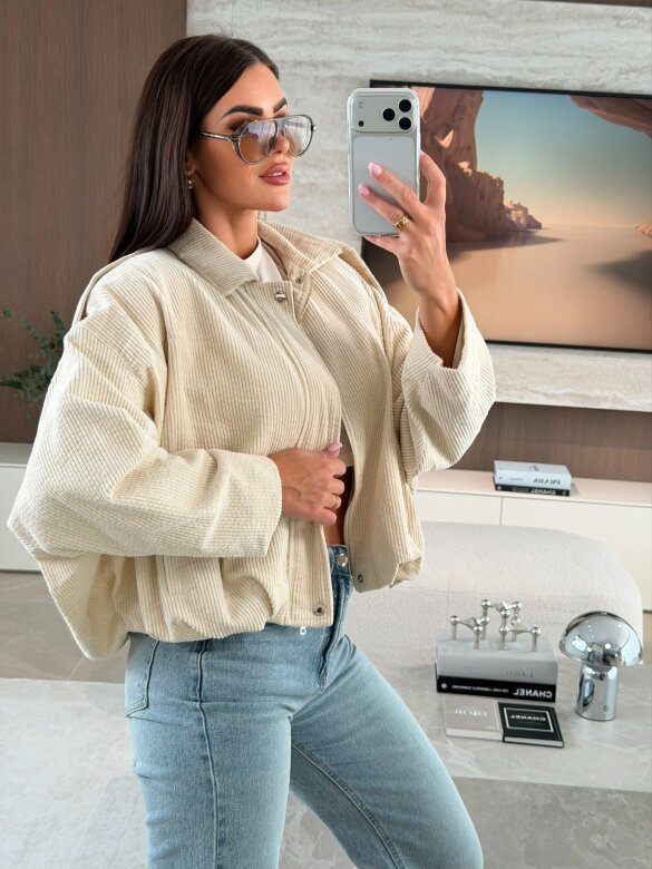 Bomberka Urban Muse II sztruksowa jasnobeżowa