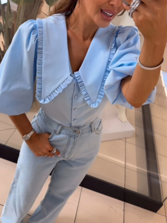 Koszula Rosiio błękitna 