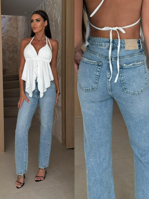 Spodnie Dallas jeans niebieskie