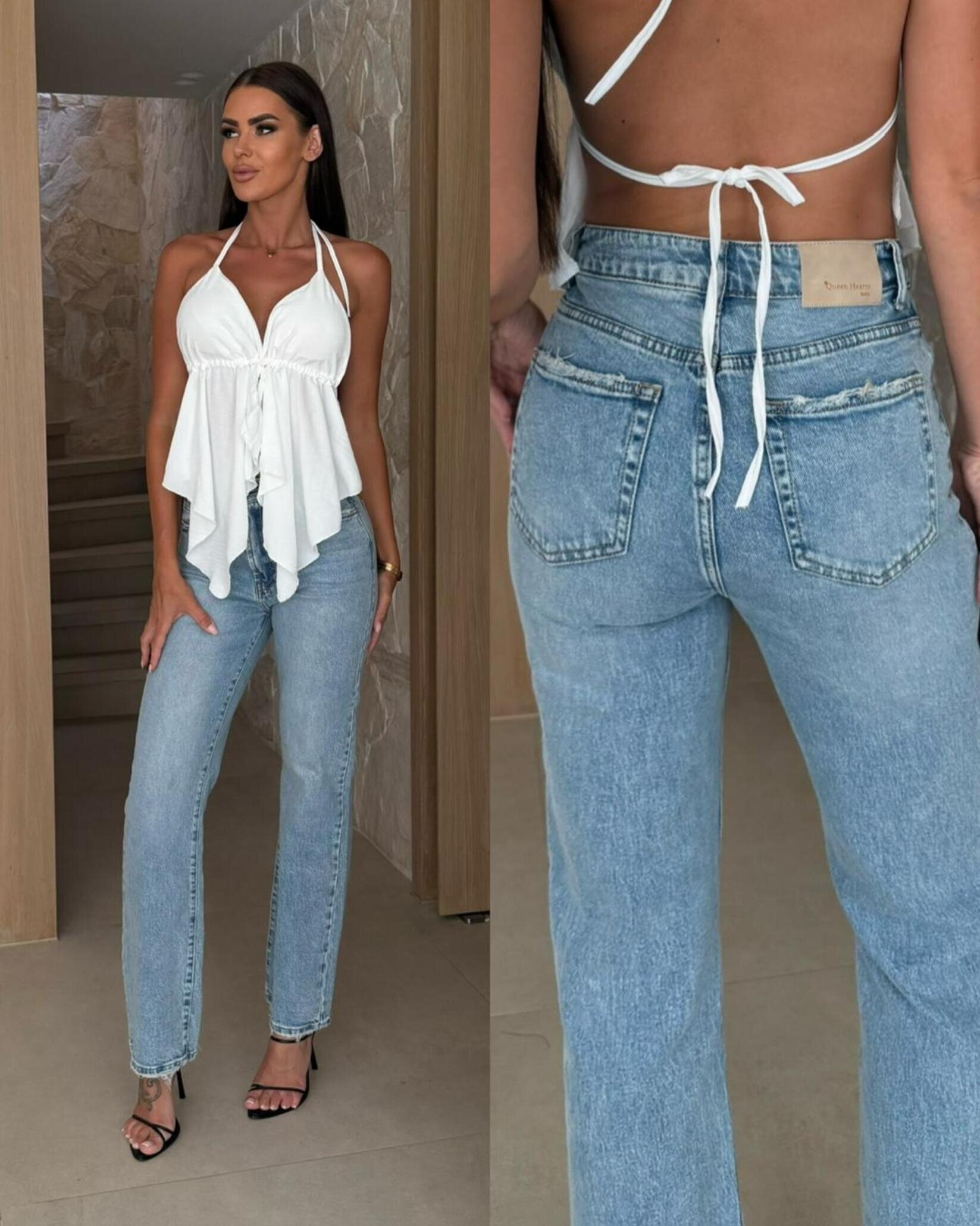 Spodnie Dallas jeans niebieskie