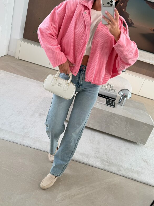 Bomberka Urban Muse II sztruksowa różowa 