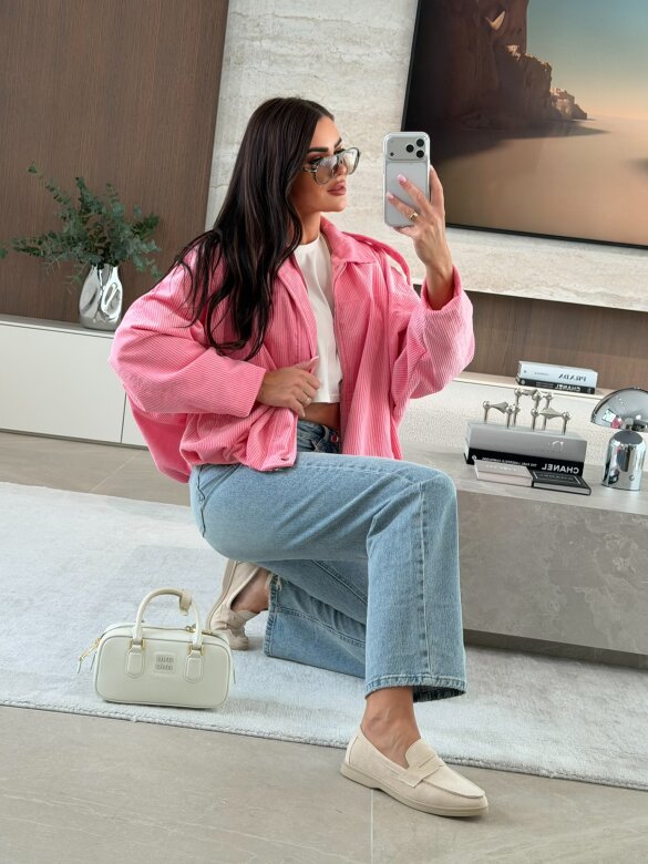 Bomberka Urban Muse II sztruksowa różowa 