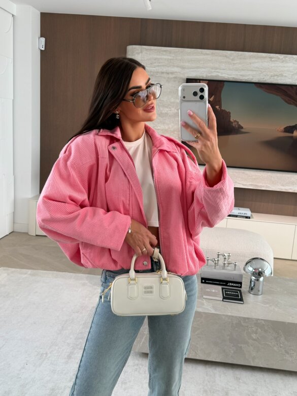 Bomberka Urban Muse II sztruksowa różowa 