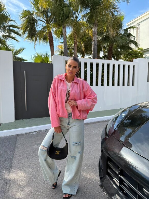 Bomberka Urban Muse II sztruksowa różowa 