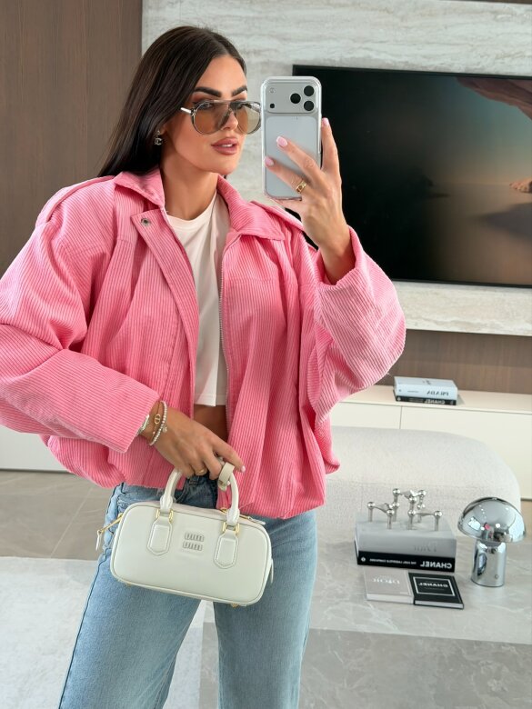 Bomberka Urban Muse II sztruksowa różowa 