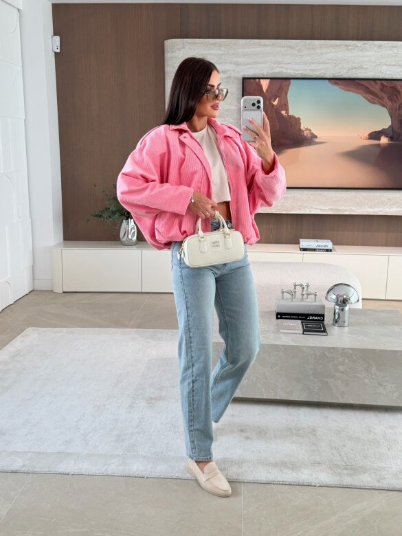 Bomberka Urban Muse II sztruksowa różowa 