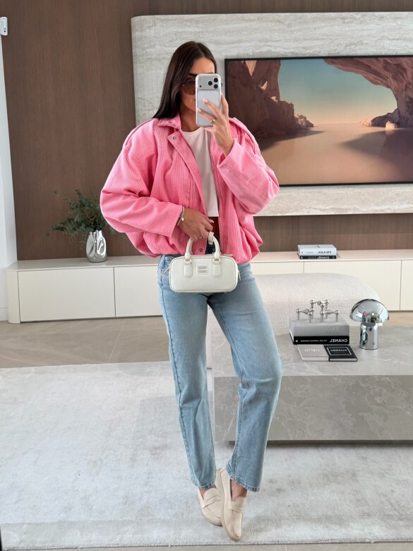 Bomberka Urban Muse II sztruksowa różowa 