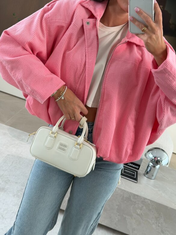 Bomberka Urban Muse II sztruksowa różowa 