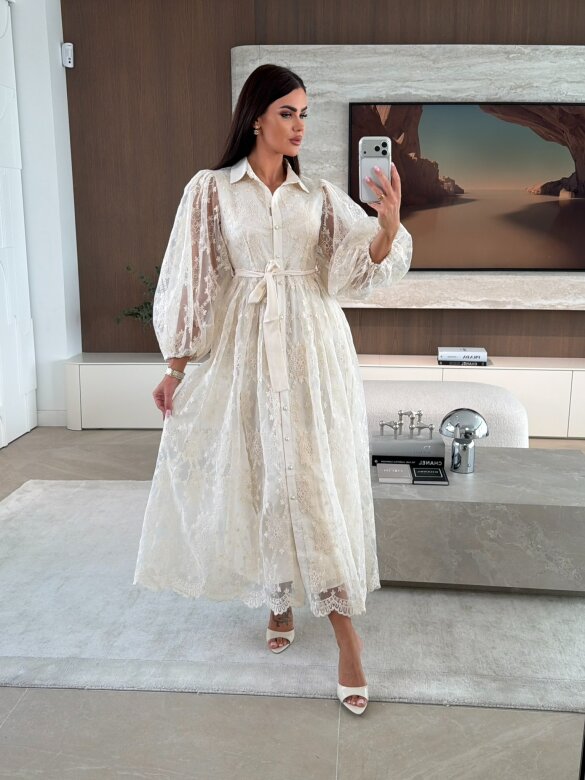 Sukienka Solena koronkowa ecru