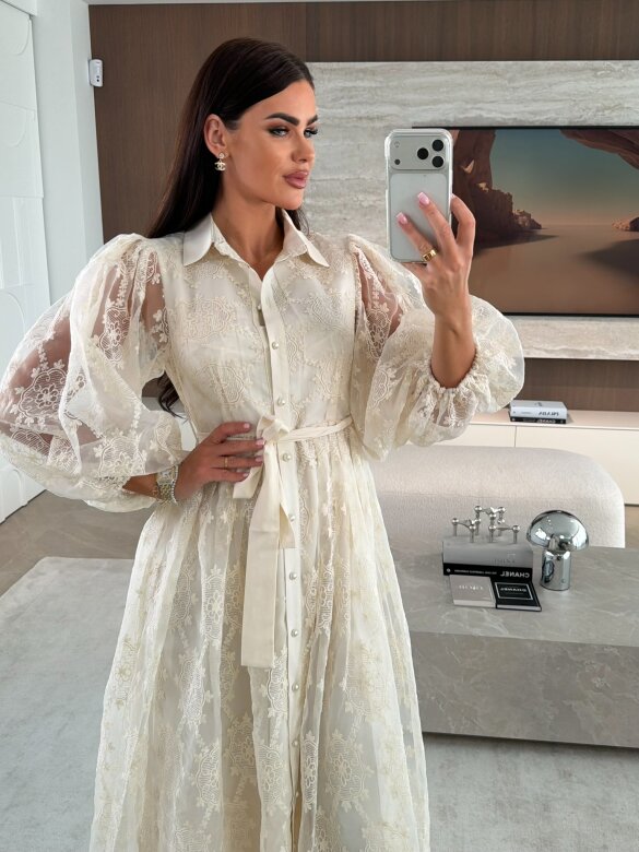 Sukienka Solena koronkowa ecru