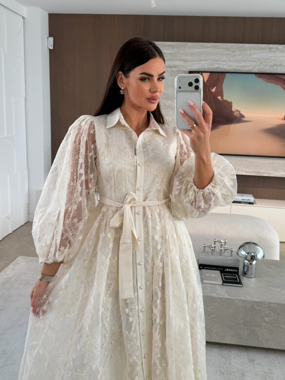 Sukienka Solena koronkowa ecru