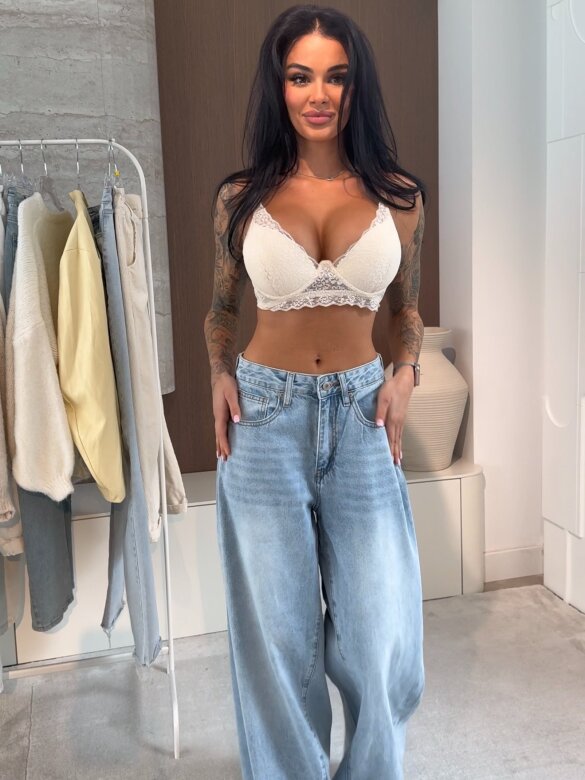 Spodnie Callum jeans jasnoniebieskie