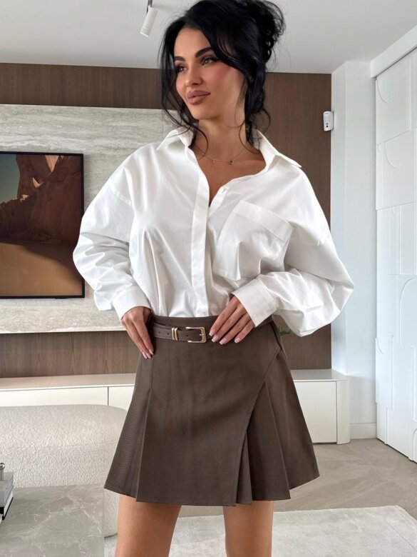 Spódniczko-szorty Levi plisowane brązowe