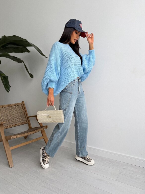 Sweter Sun Springs błękitny 