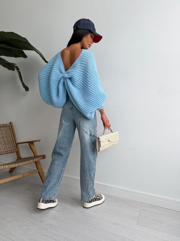 Sweter Sun Springs błękitny 