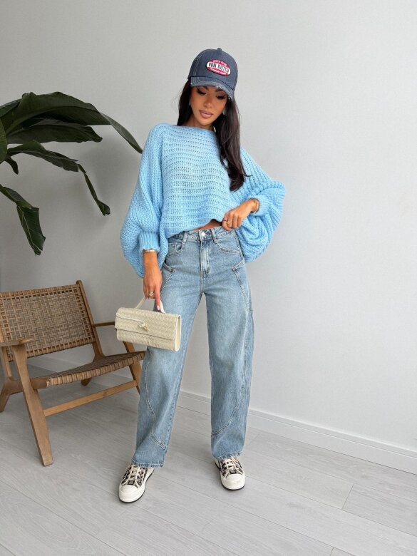 Sweter Sun Springs błękitny 