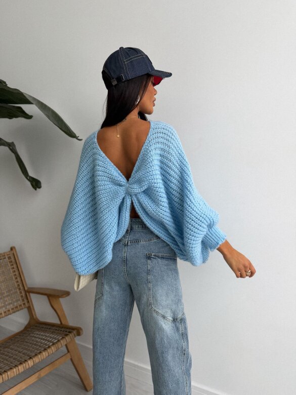 Sweter Sun Springs błękitny 