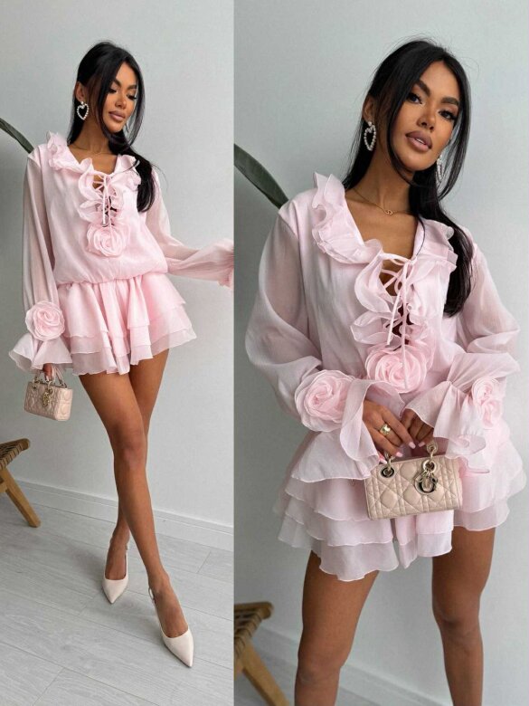 Sukienka Odessi pudrowa