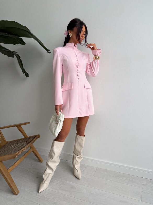 Sukienka Torri pudrowa 