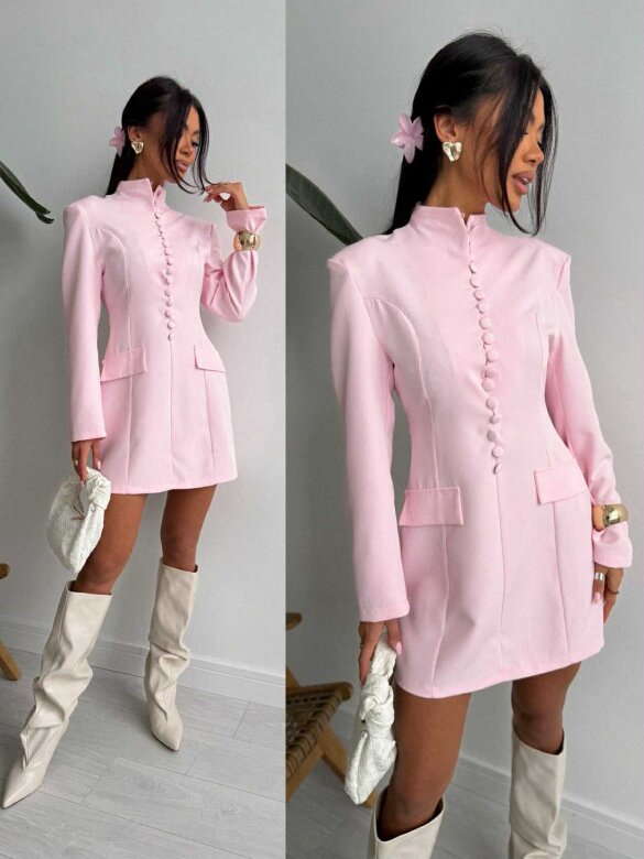 Sukienka Torri pudrowa 