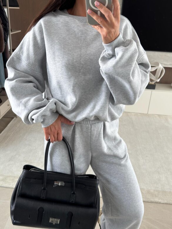 Hoodie Paraiso cotton grey