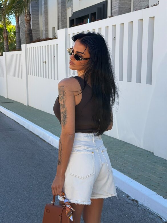 Szorty Soreno jeans białe