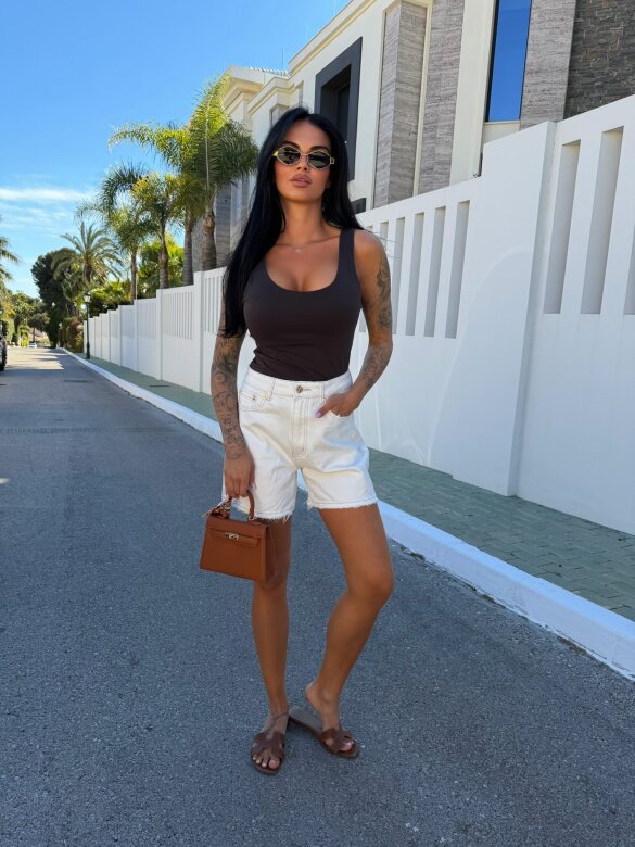 Szorty Soreno jeans białe