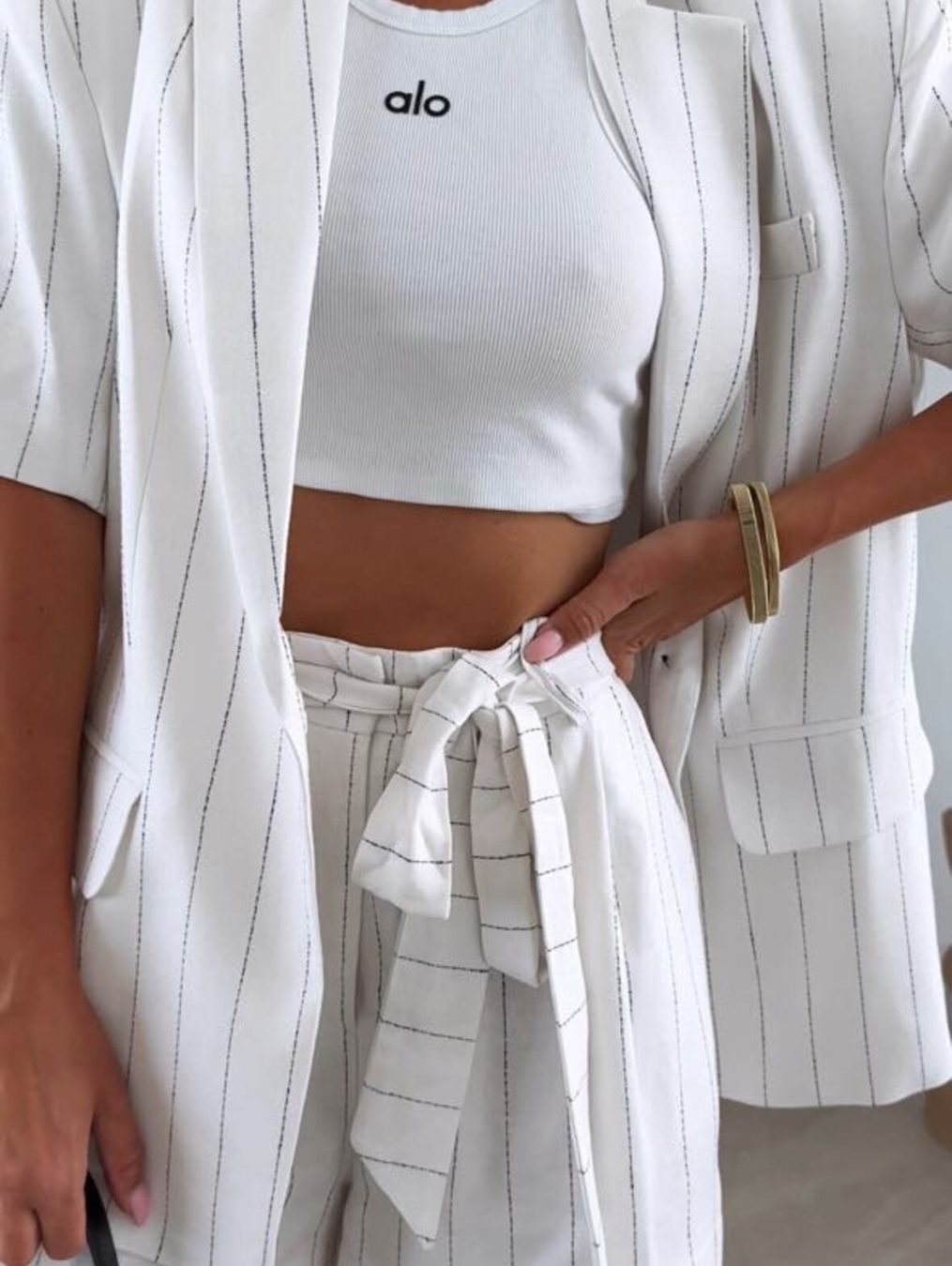 Blazer Joshua long white Varlesca