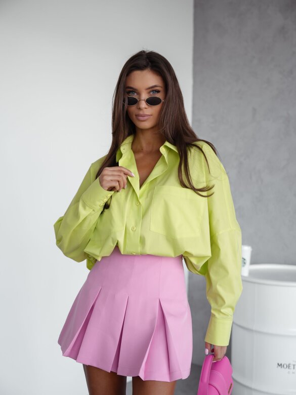 Koszula Laurie II oversize limonkowa 