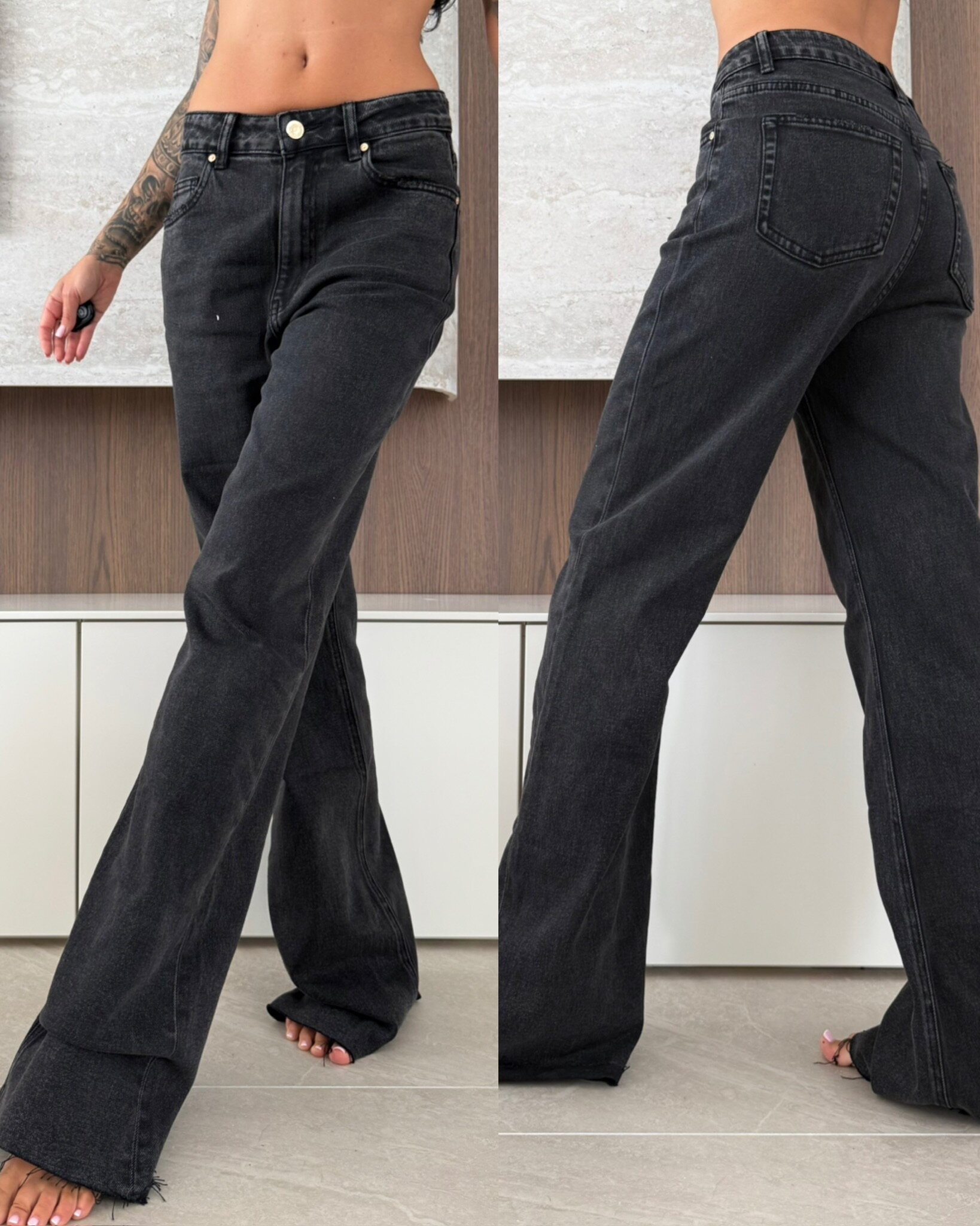 Spodnie Stilo jeans grafitowe