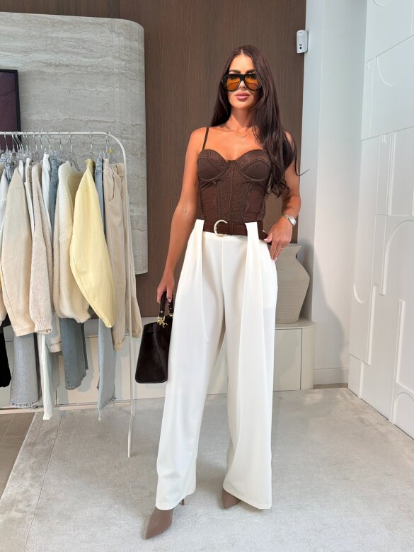 Spodnie Scott elegant ecru 