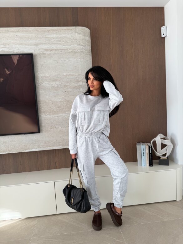 Komplet 2w1 Feel You Back jasnoszary