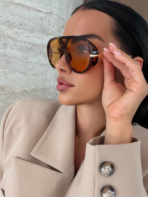 Okulary Solvere brązowo-pomarańczowe