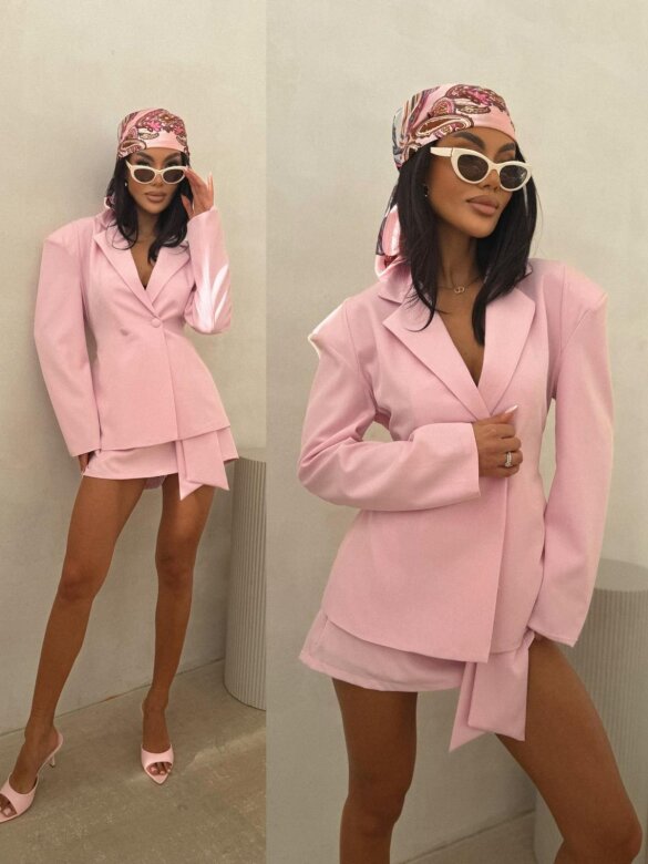 Komplet 2w1 Bessio pudrowy 