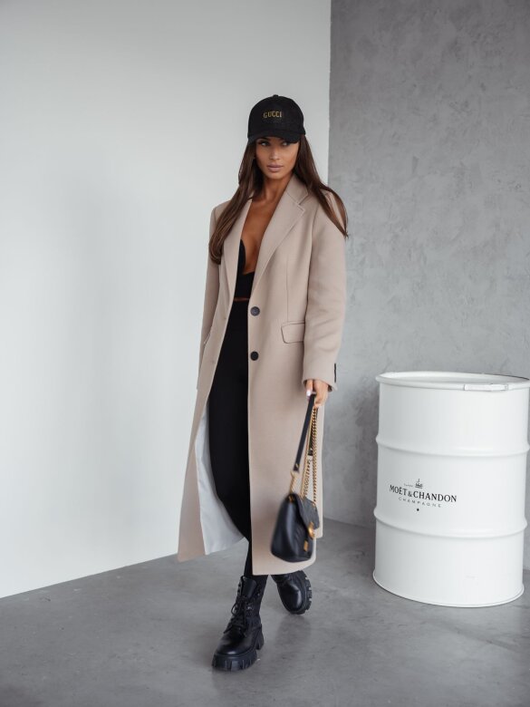 Płaszcz London long dresowy beżowy