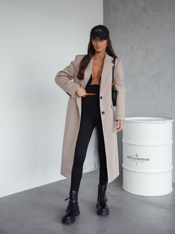 Płaszcz London long dresowy beżowy
