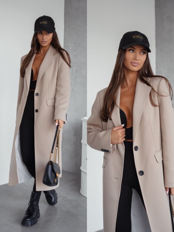 Płaszcz London long dresowy beżowy