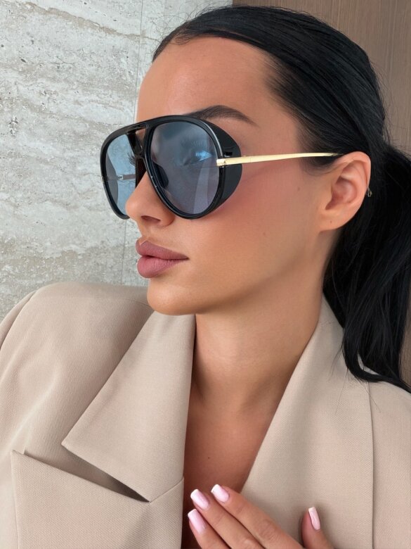 Okulary Solvere czarno-niebieskie 