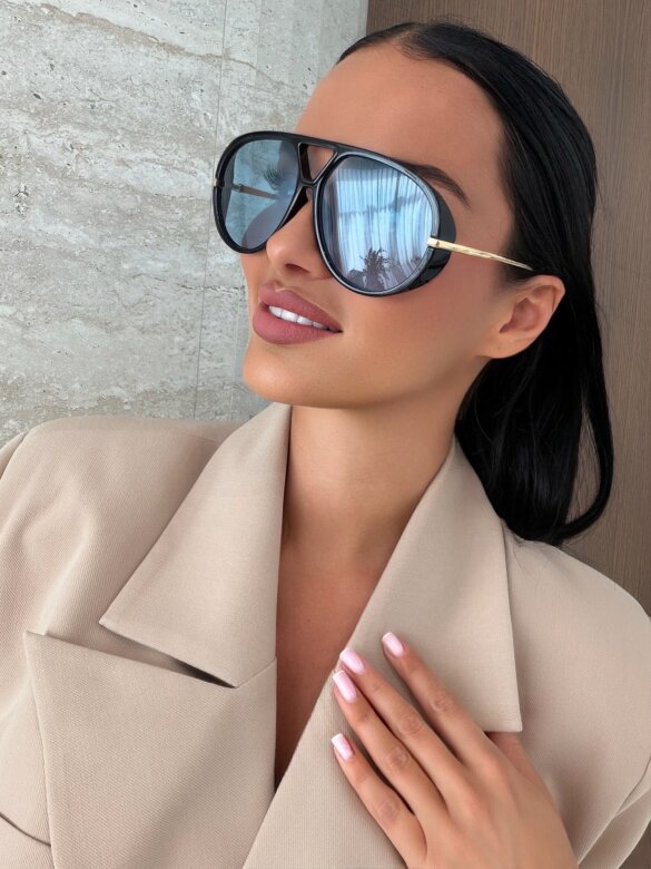 Okulary Solvere czarno-niebieskie 