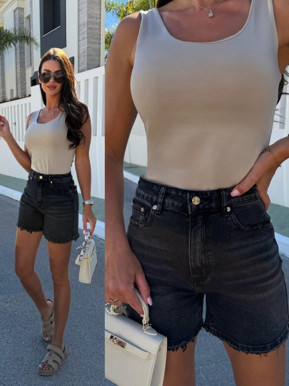 Szorty Soreno jeans grafitowe 