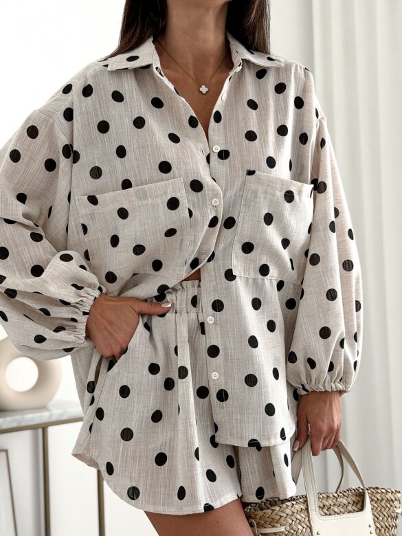 Set 2in1 Tesorio dots cotton beige