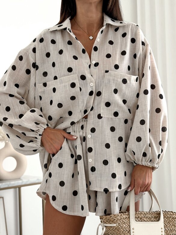 Set 2in1 Tesorio dots cotton beige