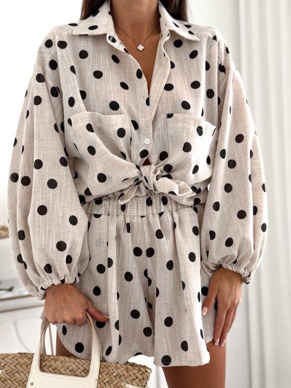 Set 2in1 Tesorio dots cotton beige