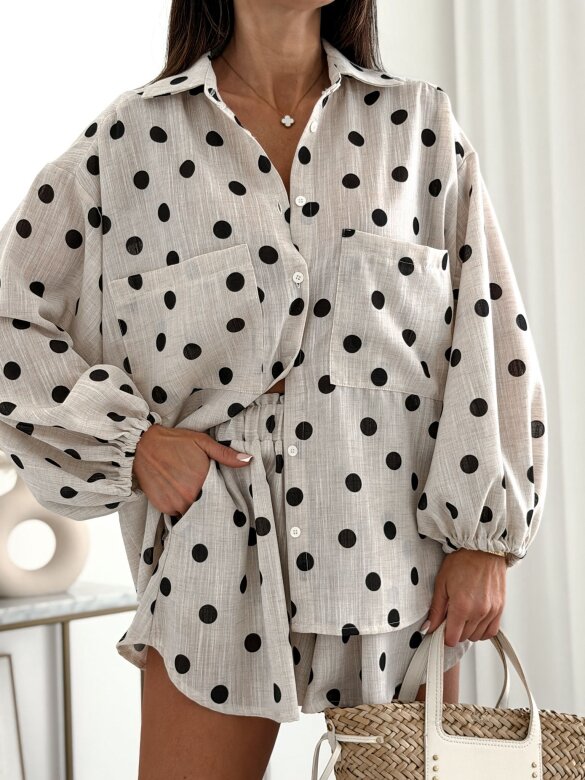 Set 2in1 Tesorio dots cotton beige