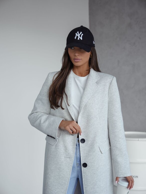 Płaszcz London long dresowy szary 