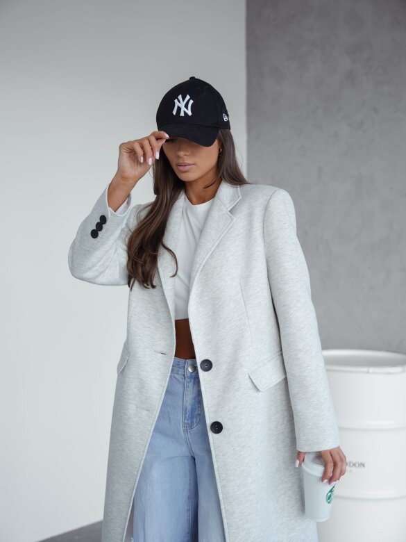 Płaszcz London long dresowy szary 