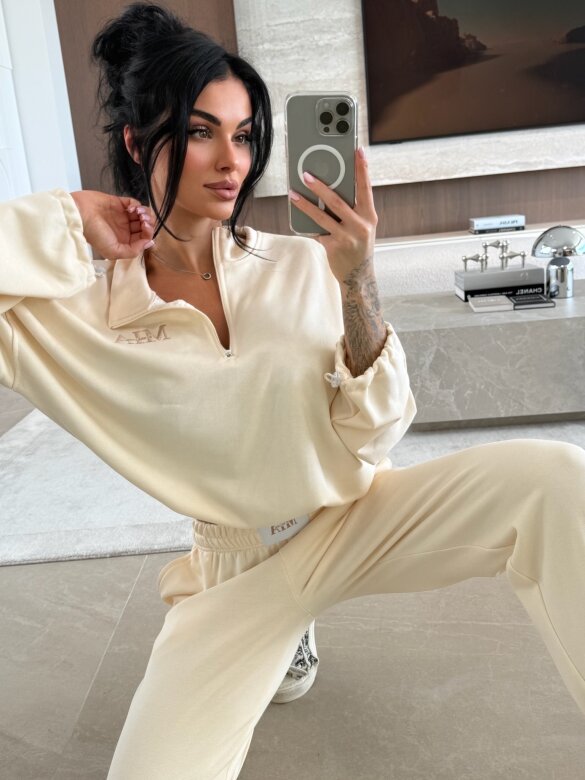 Komplet 2w1 Mistic dresowy waniliowy 