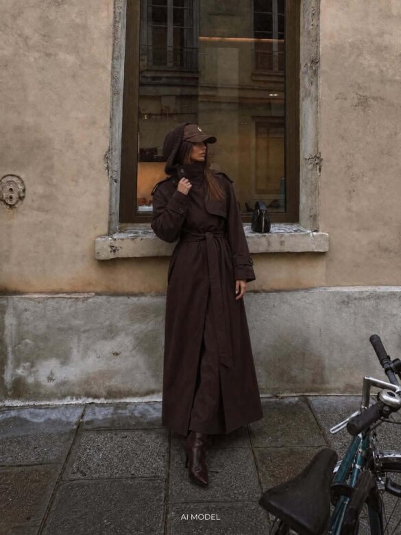 Balaclava Warm z wełną i kaszmirem czekoladowa